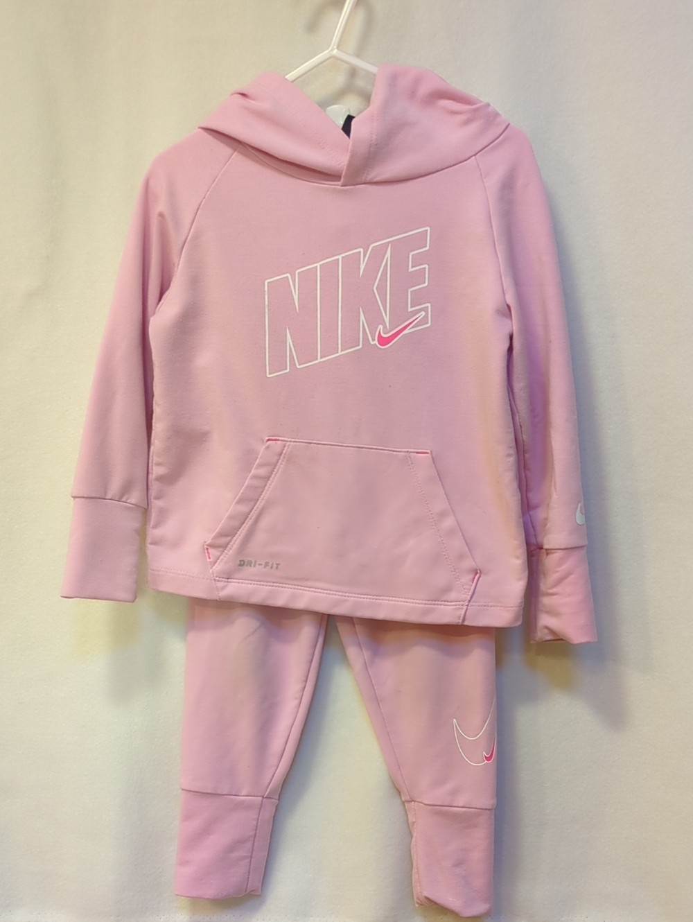 Nike Girls Pink Hoodie and Leggings Set